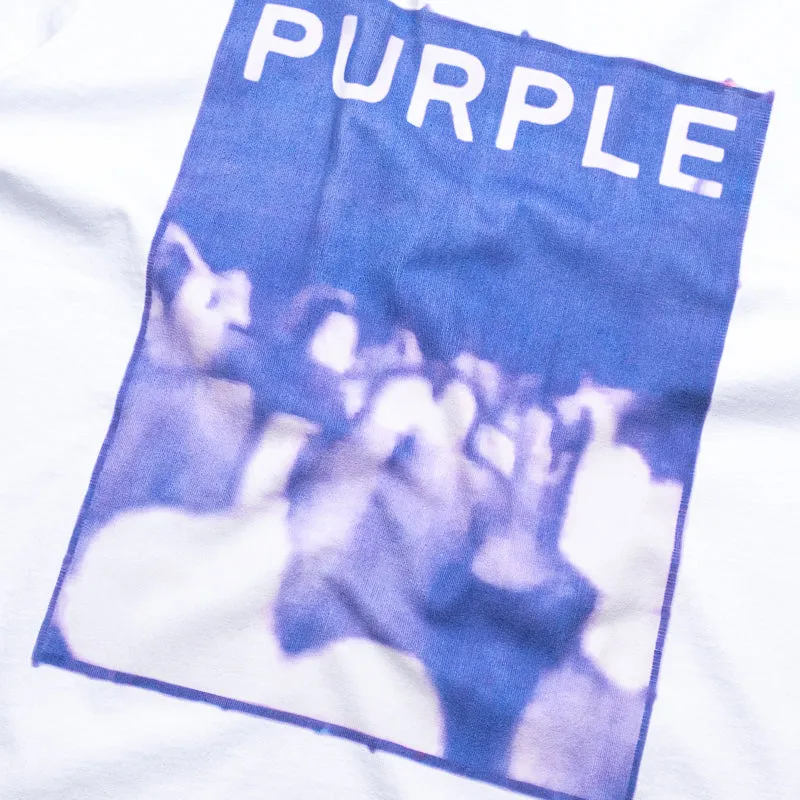 Purple Brand Crowd Tee - White