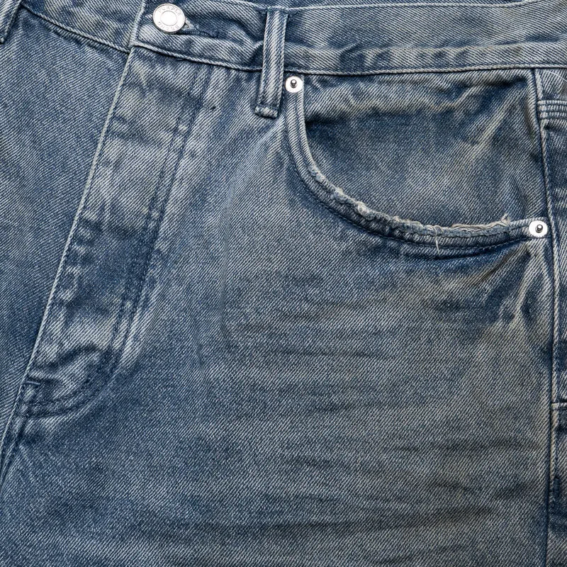 Purple Brand Ferrous Steel Denim Shorts - Mid Indigo