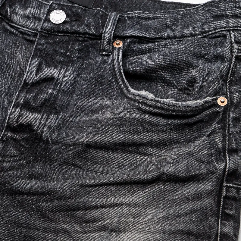 Purple Brand Mid Rise Slim Straight Leg Vintage Dirty Jean - Black