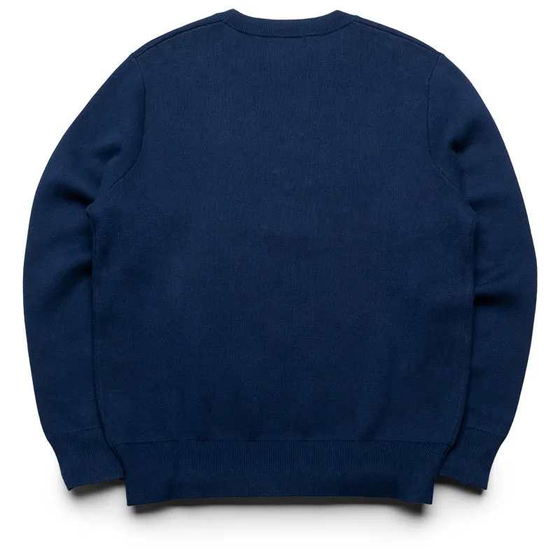Quiet Golf QG Owl Cotton Sweater - Navy