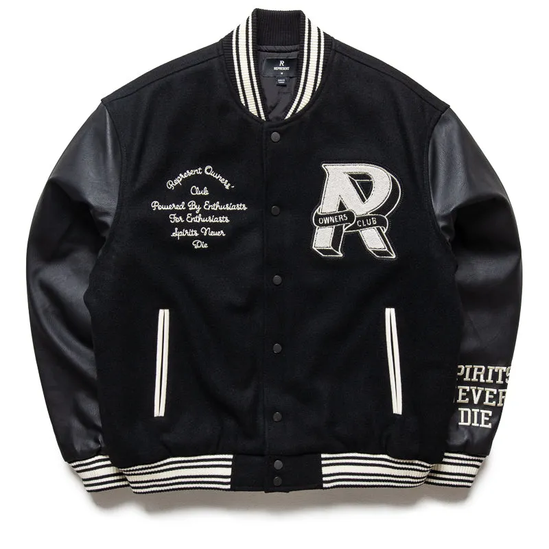 Represent Owners Club Varsity Jacket - Black
