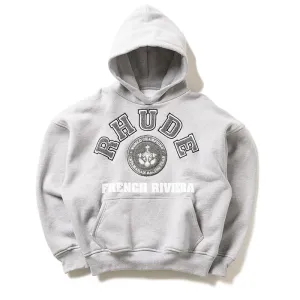 Rhude French Riviera Patch Hoodie - Heather Gray
