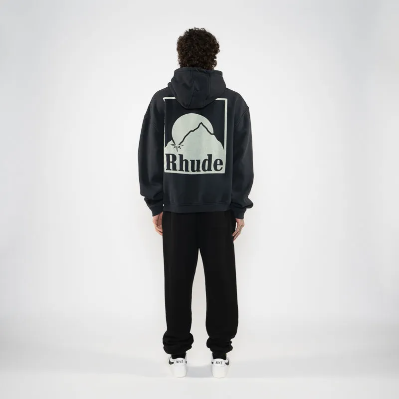 Rhude Moonlight Badge Hoodie - Vintage Black
