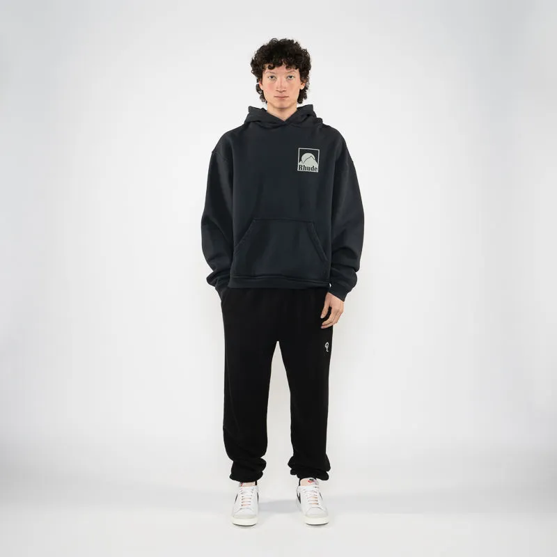 Rhude Moonlight Badge Hoodie - Vintage Black