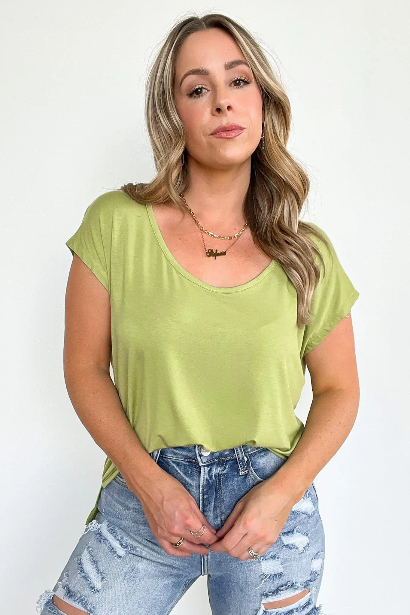 Rosha Scoop Neck Short Sleeve Top - FINAL SALE