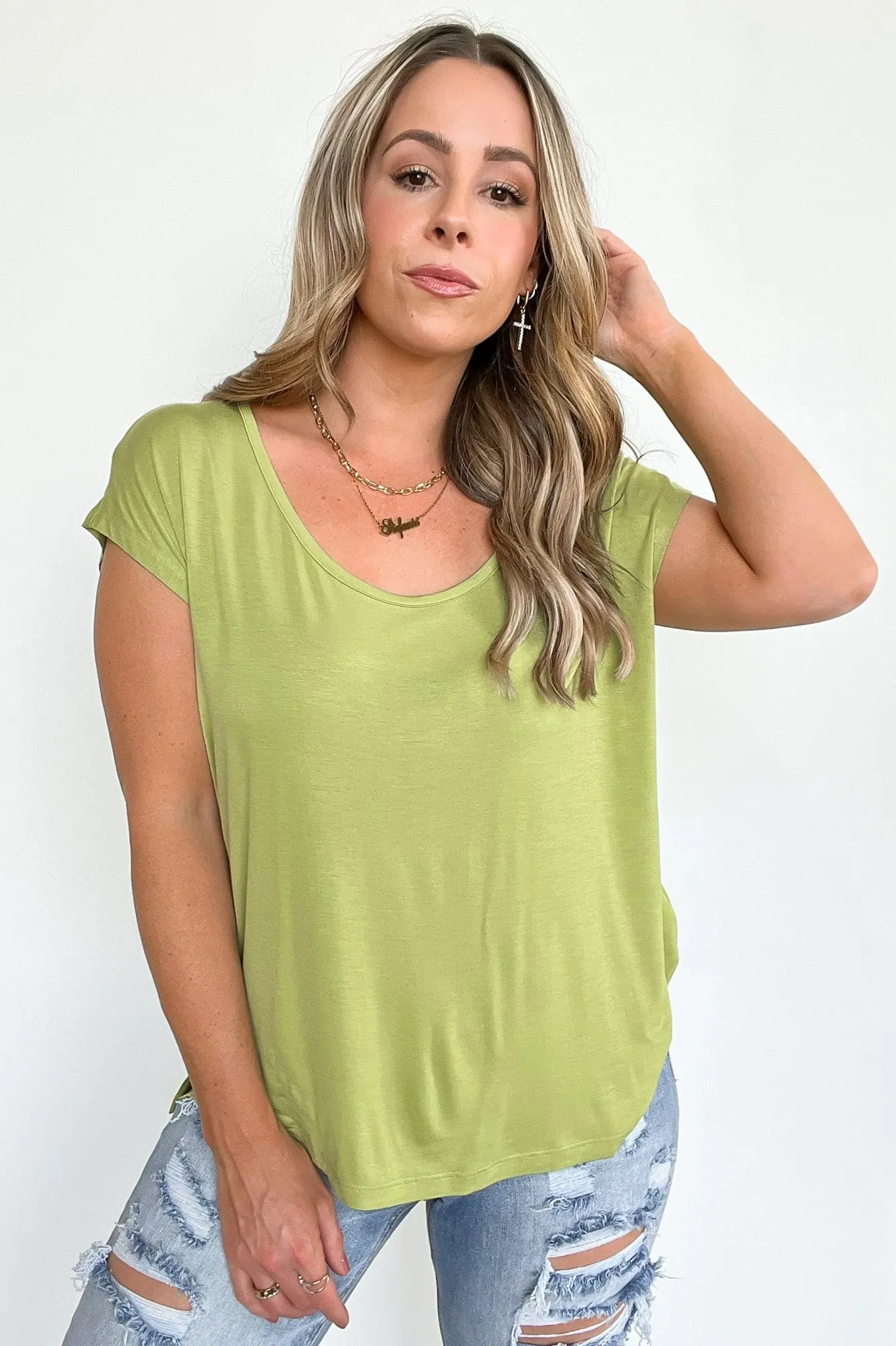 Rosha Scoop Neck Short Sleeve Top - FINAL SALE