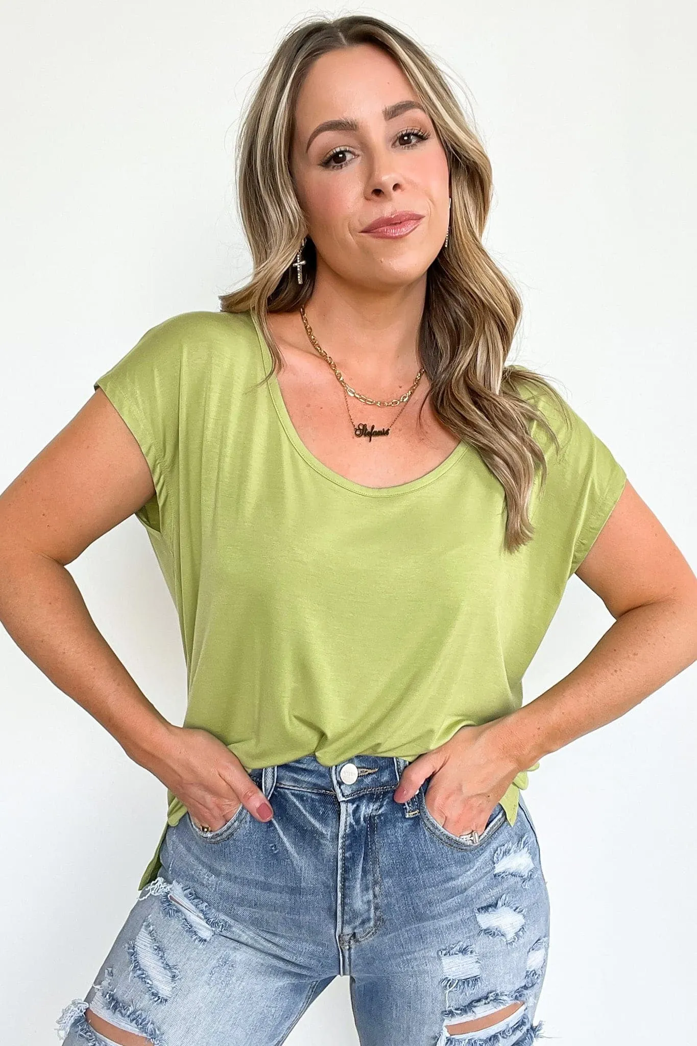 Rosha Scoop Neck Short Sleeve Top - FINAL SALE