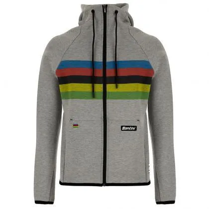Santini UCI Official Iride Unisex Cycling Hoodie (Grey)