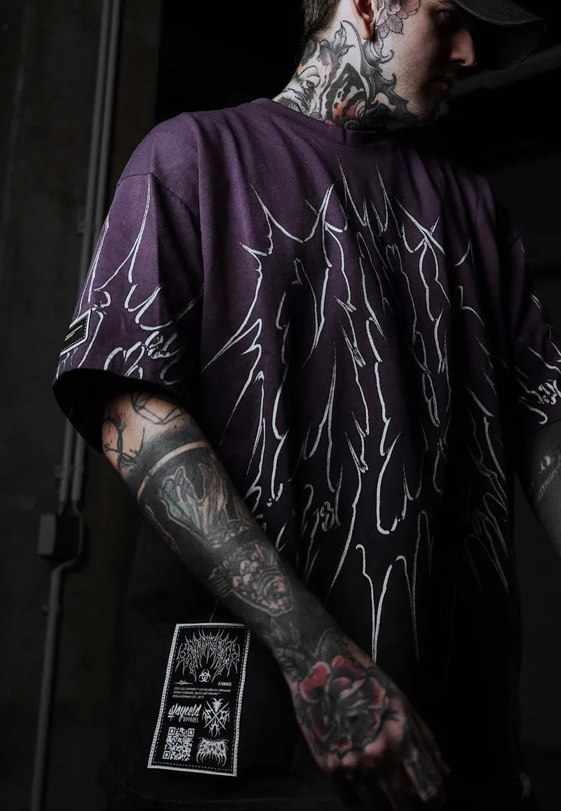 Stay Cold Apparel - Black Razor (Purple Bleached) - T-Shirt