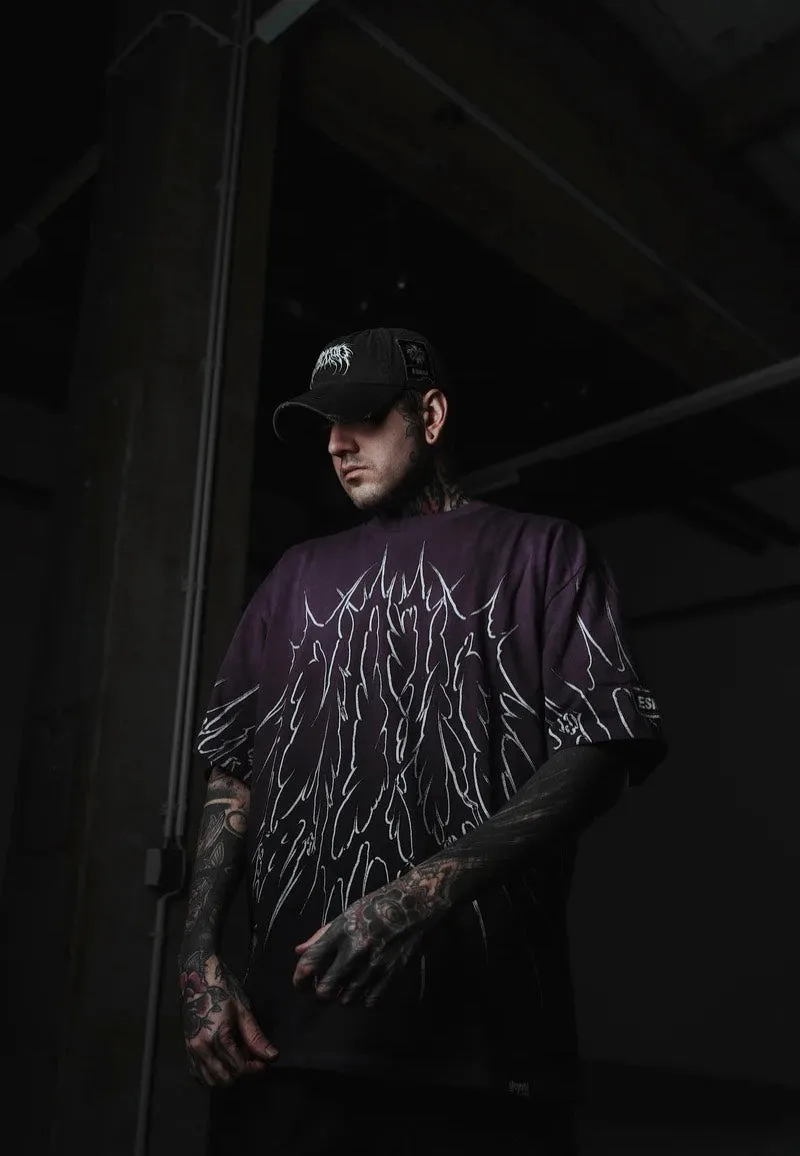 Stay Cold Apparel - Black Razor (Purple Bleached) - T-Shirt