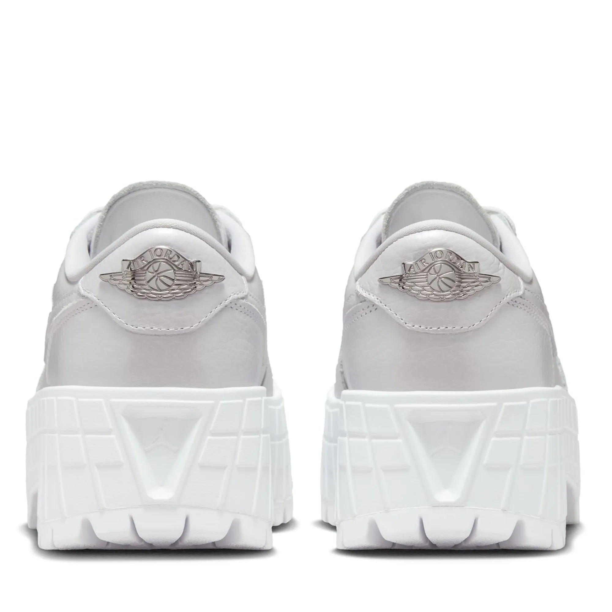 Women's Air Jordan 1 Brooklyn Low - White/Metallic Silver