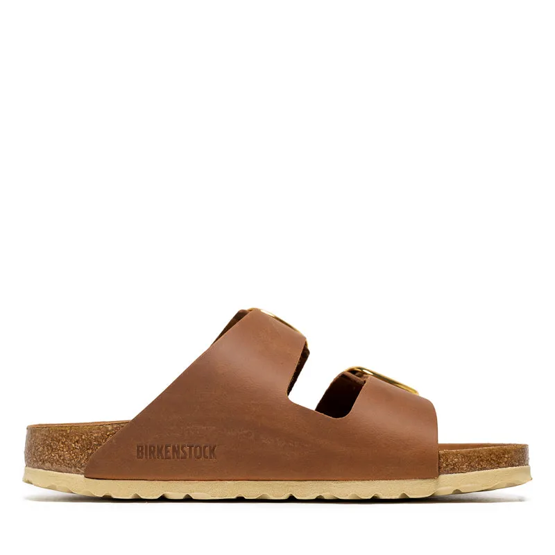Women's Birkenstock Arizona Big Buckle Oiled Leather - Cognac